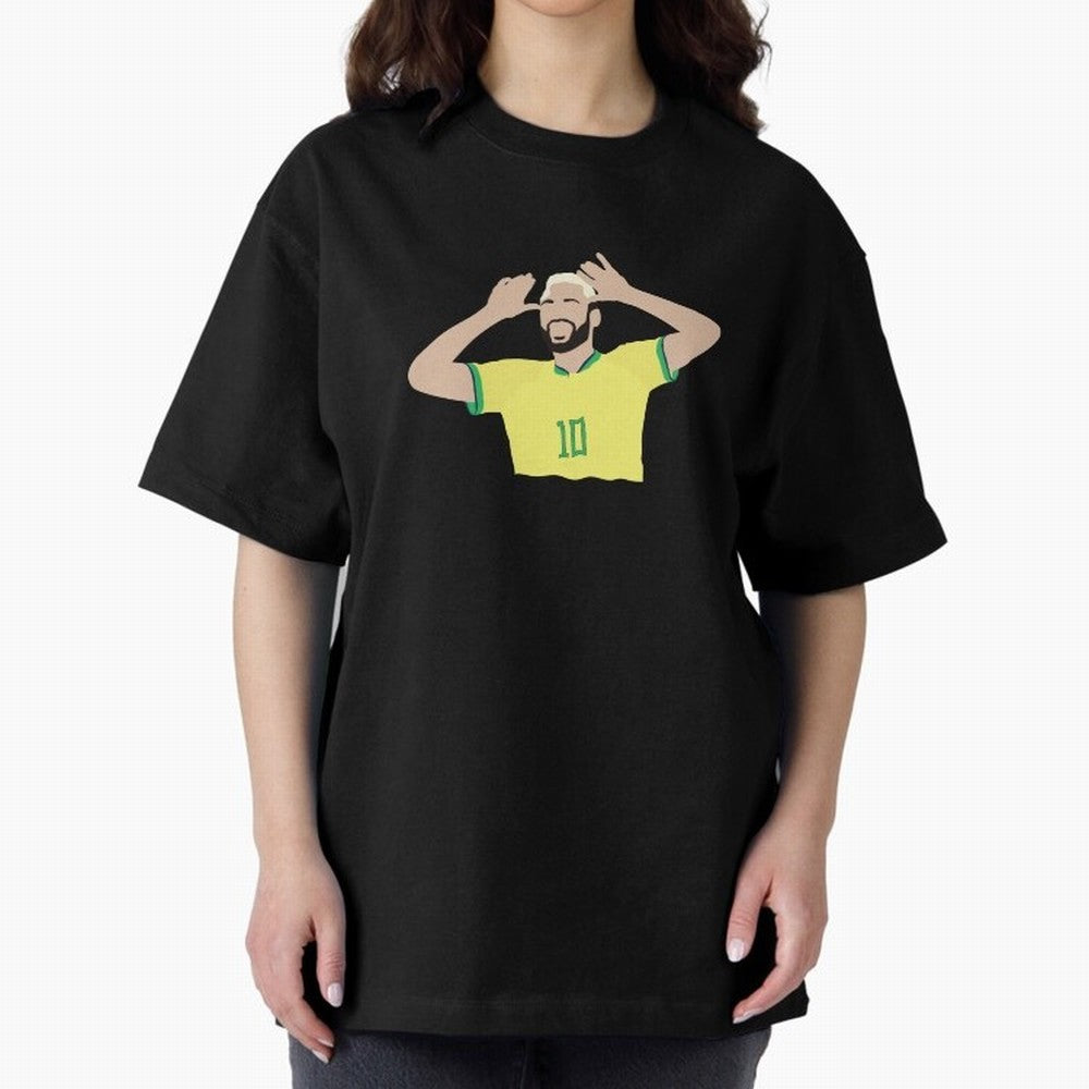 neymar cute vector Oversized T-Shirt Represent the Passion of FIFA World Cup 2026 Spirit, Capturing Portugal, Spain and Germany, Mbappe, Goal Celebration Energy, Supporter Heritage, Football Icons and Worldwide Tournament Joy; Great for Supporters