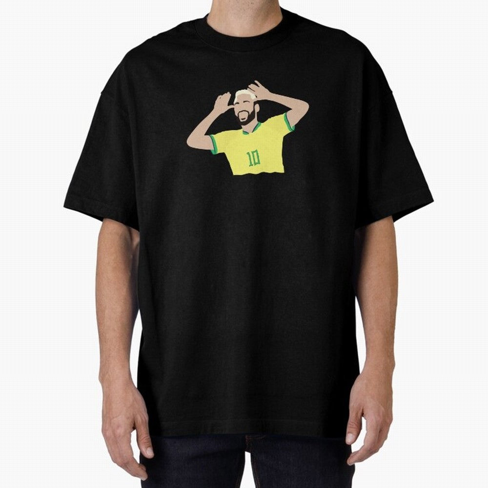 neymar cute vector Oversized T-Shirt Represent the Passion of FIFA World Cup 2026 Spirit, Capturing Portugal, Spain and Germany, Mbappe, Goal Celebration Energy, Supporter Heritage, Football Icons and Worldwide Tournament Joy; Great for Supporters