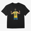 neymar jr Oversized T-Shirt Show Match Day Excitement for FIFA World Cup 2026 Group Stage Spirit, Highlighting Argentina and Brazil, Messi, Neymar and Mbappe, Match Day Excitement, Supporter Culture, Golden Goals and Global Football Passion; Made
