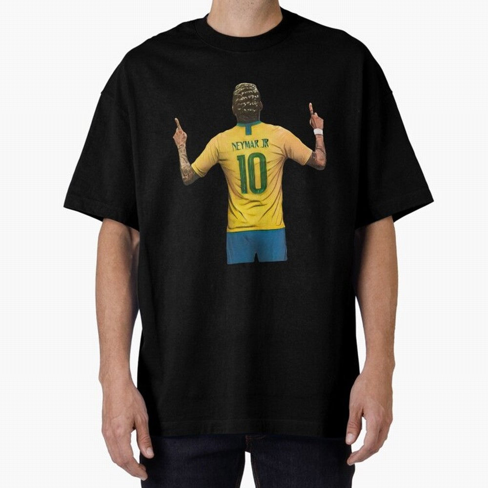 neymar jr Oversized T-Shirt Show Match Day Excitement for FIFA World Cup 2026 Group Stage Spirit, Highlighting Argentina and Brazil, Messi, Neymar and Mbappe, Match Day Excitement, Supporter Culture, Golden Goals and Global Football Passion; Made