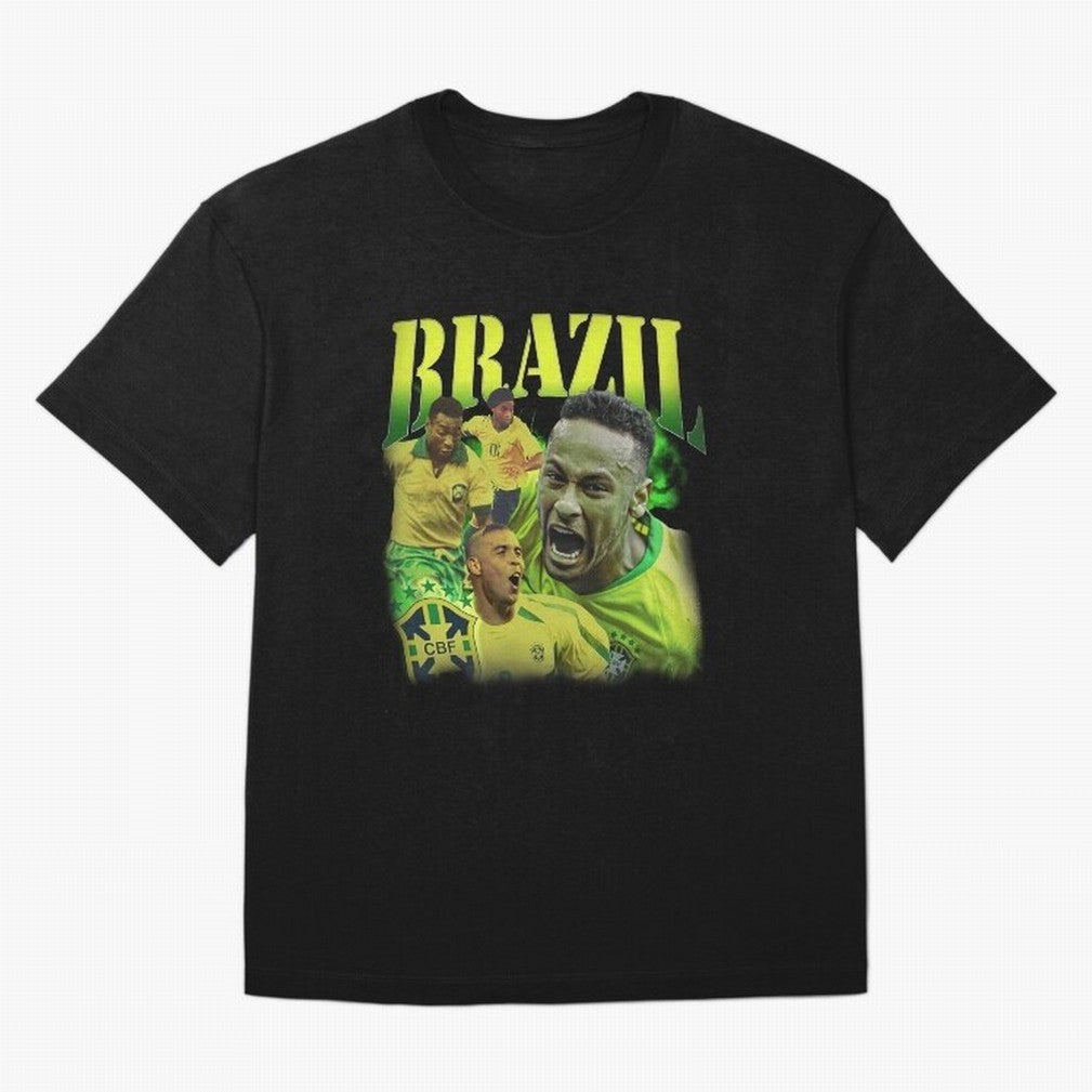 Neymar Brazil Vintage Essential T-Shirt Support Your Favorite Stars during Global Football Passion for FIFA World Cup 2026, Centered on Mbappe, Brazil, Portugal and Argentina, Global Supporter Spirit, Legendary Goals, National Colors and Tournament