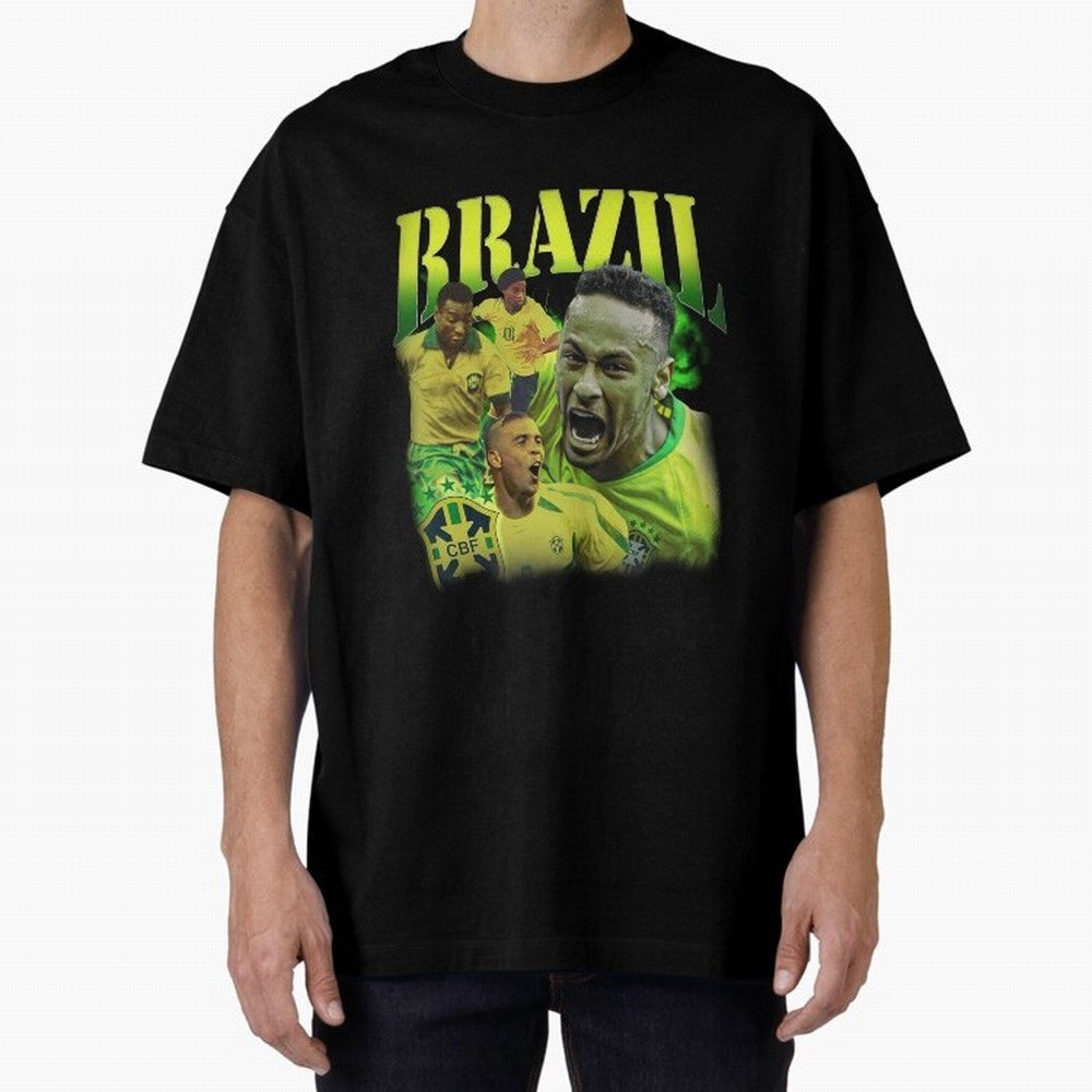 Neymar Brazil Vintage Essential T-Shirt Support Your Favorite Stars during Global Football Passion for FIFA World Cup 2026, Centered on Mbappe, Brazil, Portugal and Argentina, Global Supporter Spirit, Legendary Goals, National Colors and Tournament