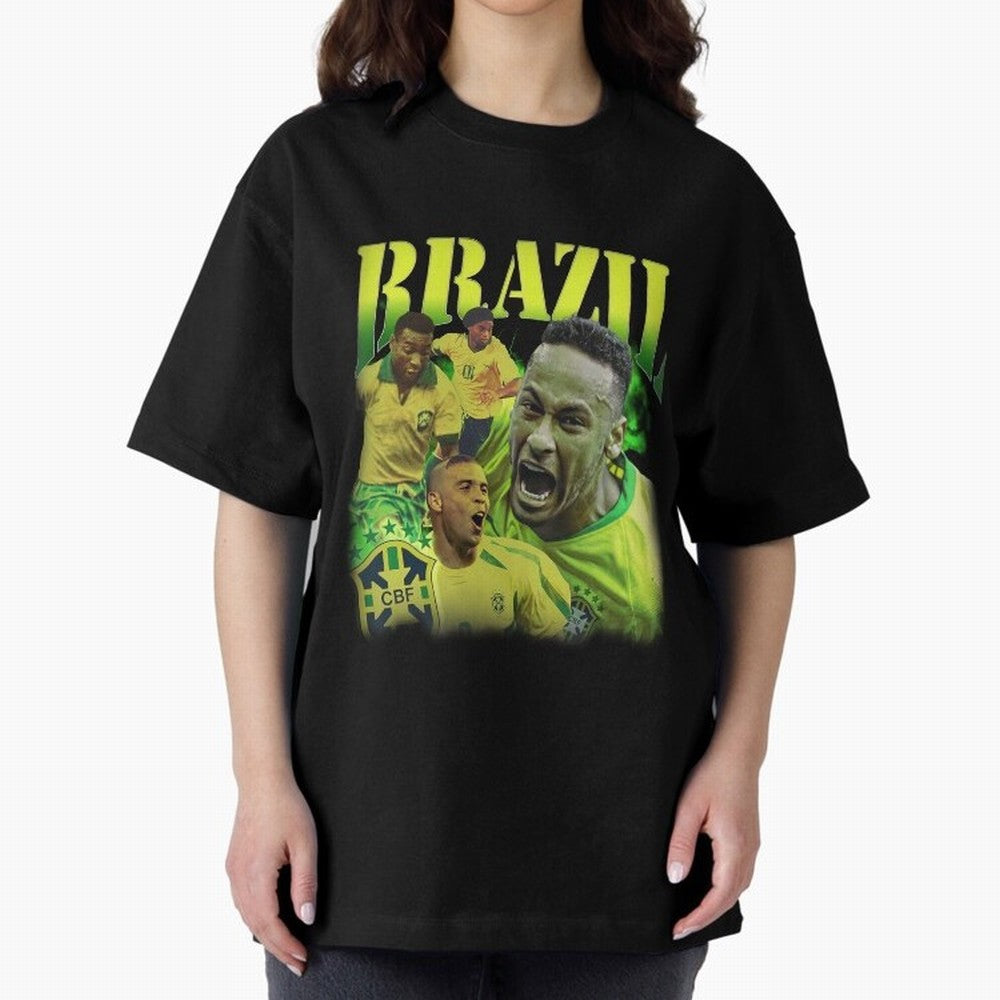 Neymar Brazil Vintage Essential T-Shirt Support Your Favorite Stars during Global Football Passion for FIFA World Cup 2026, Centered on Mbappe, Brazil, Portugal and Argentina, Global Supporter Spirit, Legendary Goals, National Colors and Tournament