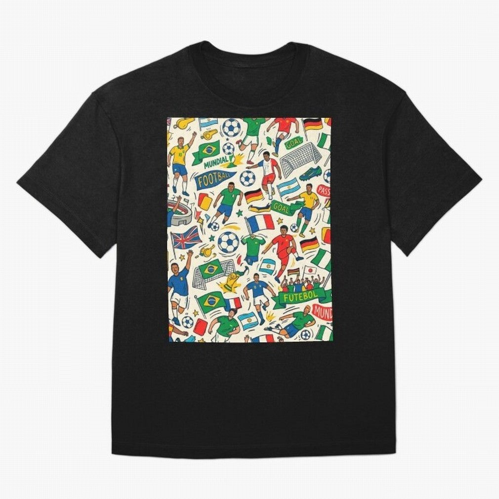 World Cup 2026: Global Football Fever Oversized T-Shirt Showcase FIFA World Cup 2026 for Fans of Haaland and England and Germany, Bringing Championship Spirit, Famous Goals, Roaring Crowds and International Football Unity; Perfect for Supporters