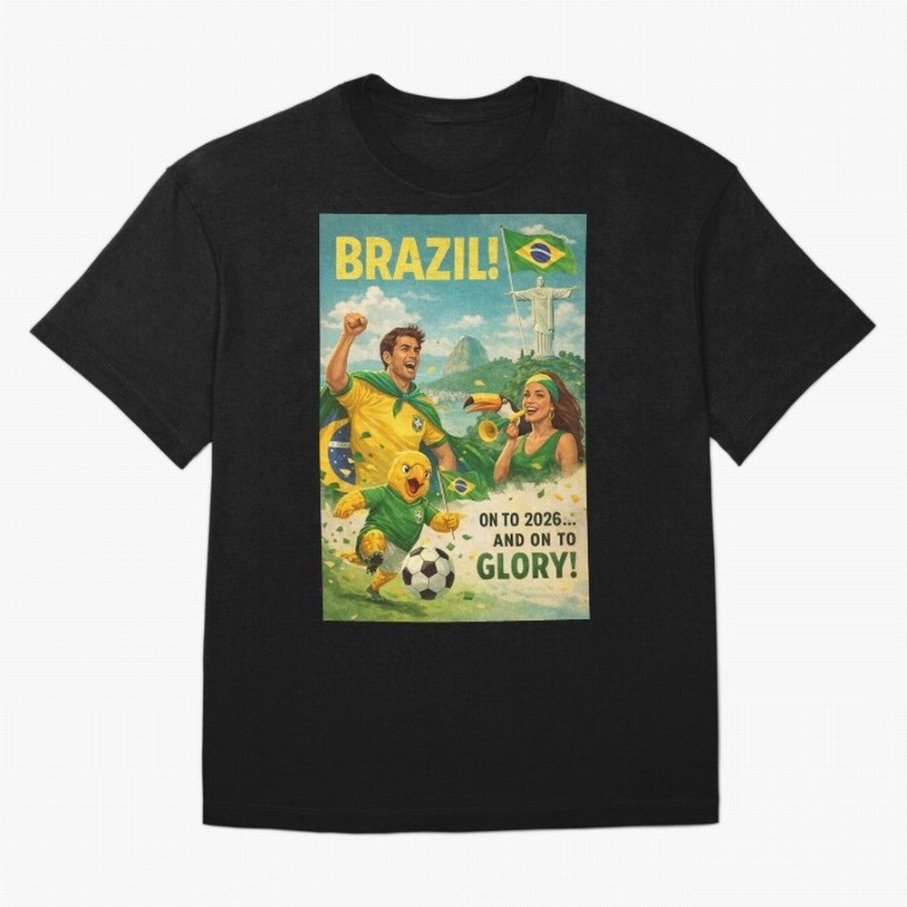 Brazil Rio de Janeiro Christ the Redeemer Sugarloaf Mountain FIFA World Cup 2026 Football Celebration Classic T-Shirt Feel International Energy from Global Football Passion for FIFA World Cup 2026, Connected to Haaland and Mbappe, Spain, Supporter