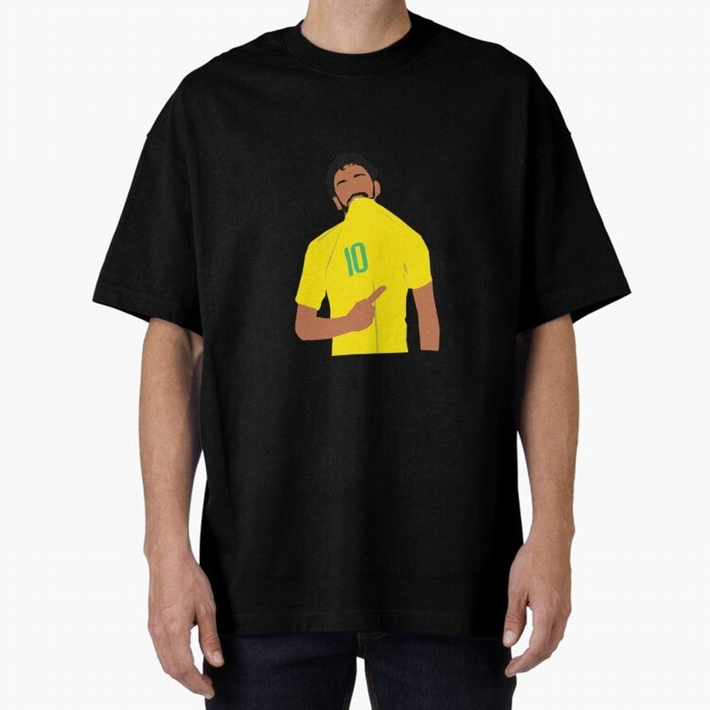 Neymar Jr Oversized T-Shirt Celebrate Classic Football Spirit in Global Football Passion for FIFA World Cup 2026 Group Stage, Highlighting Messi, Neymar and Mbappe, Argentina, Vintage Soccer Flavor, Modern Football Stars, National Flags and Final