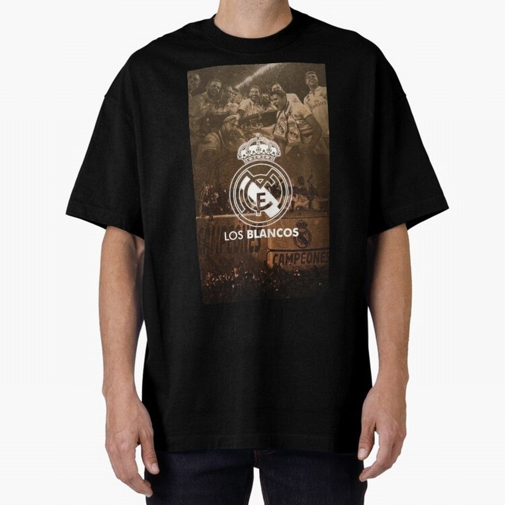 King Madrid Oversized T-Shirt Enjoy FIFA World Cup 2026 USA Canada Mexico Filled with Neymar, Haaland and Cristiano Ronaldo, Argentina and Brazil Energy, Fan Favorite Moments, National Team Passion, Big Match Drama and Soccer History; Perfect for