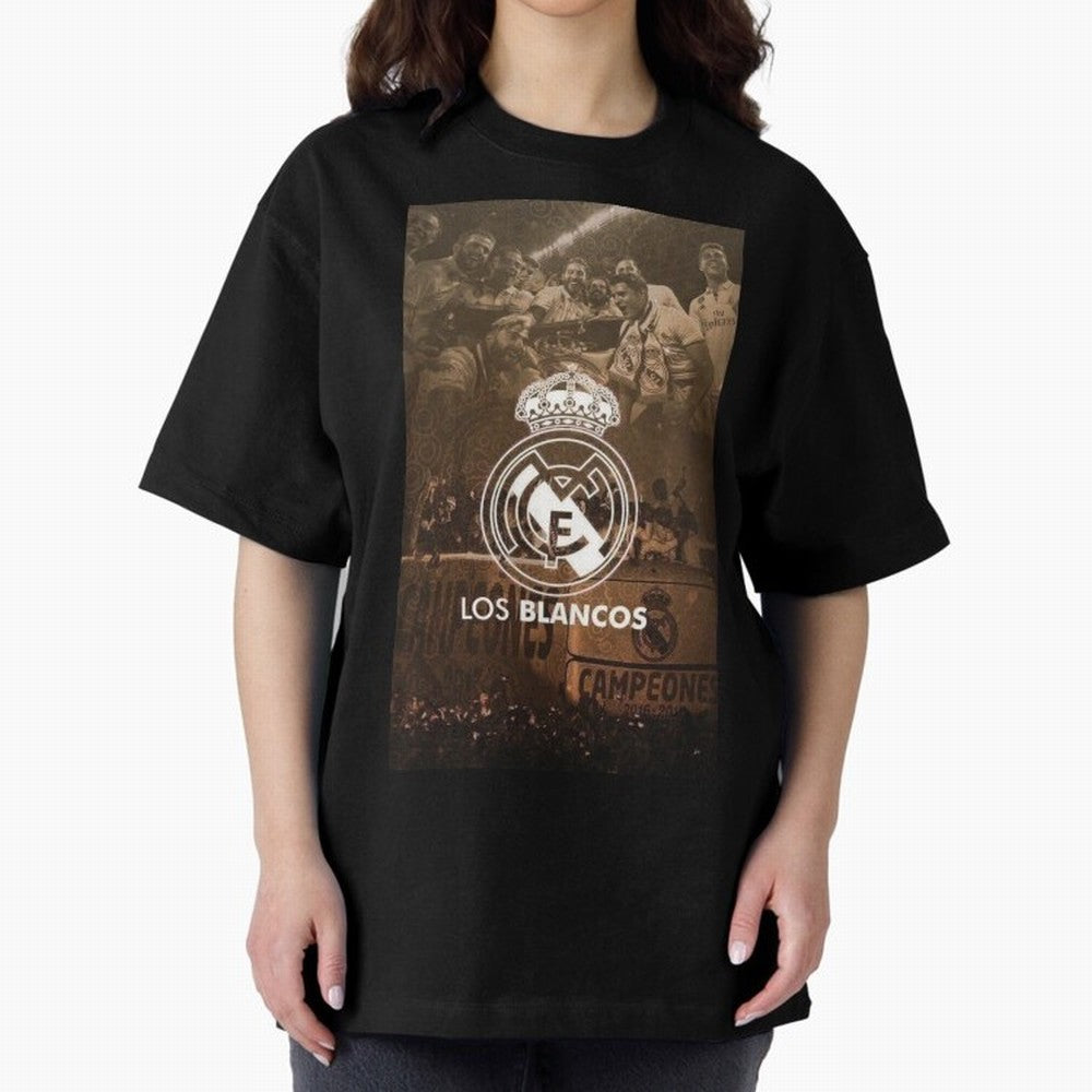 King Madrid Oversized T-Shirt Enjoy FIFA World Cup 2026 USA Canada Mexico Filled with Neymar, Haaland and Cristiano Ronaldo, Argentina and Brazil Energy, Fan Favorite Moments, National Team Passion, Big Match Drama and Soccer History; Perfect for