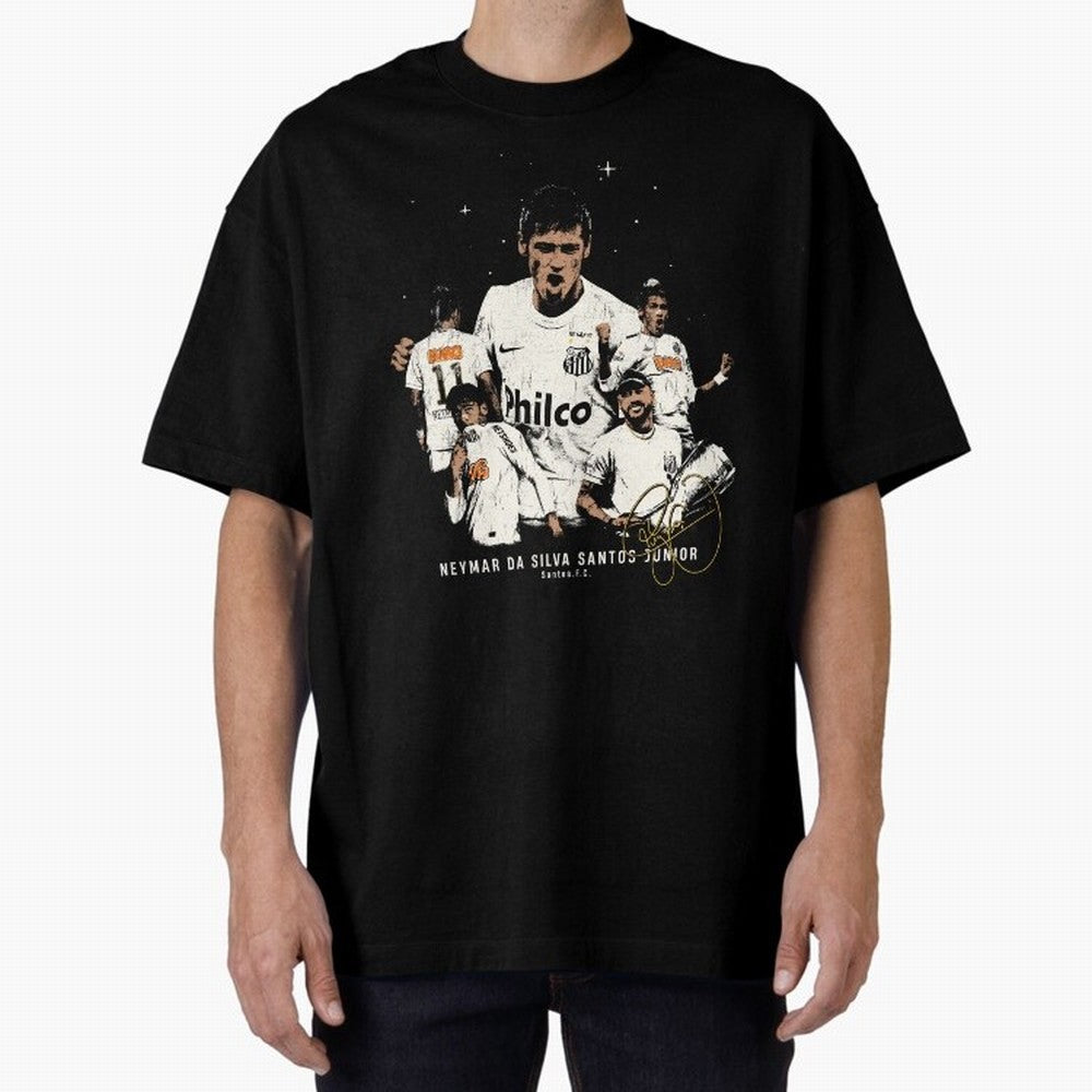 Neymar Illustration Classic T-Shirt Feel the Trophy Chase of FIFA World Cup 2026 USA Canada Mexico Spirit, Inspired by Brazil, CR7 and Messi, Football Passion, Legendary Performances, Festival Vibes and Supporter Community; Made for Die Hard