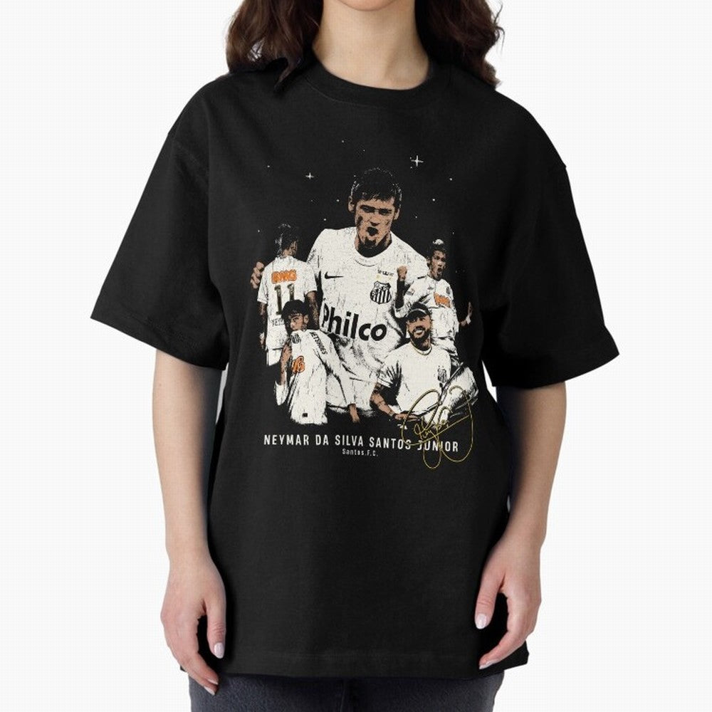 Neymar Illustration Classic T-Shirt Feel the Trophy Chase of FIFA World Cup 2026 USA Canada Mexico Spirit, Inspired by Brazil, CR7 and Messi, Football Passion, Legendary Performances, Festival Vibes and Supporter Community; Made for Die Hard