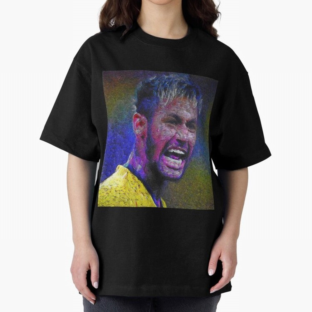 Neymar Poster Panting Art Brazilian Soccer Player Classic T-Shirt Fuel the Hype around FIFA World Cup 2026 USA Canada Mexico for Fans of Messi, CR7 and Mbappe and England, France and Netherlands, Bringing Stadium Memories, Football Loyalty,