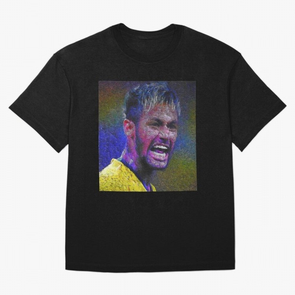 Neymar Poster Panting Art Brazilian Soccer Player Classic T-Shirt Fuel the Hype around FIFA World Cup 2026 USA Canada Mexico for Fans of Messi, CR7 and Mbappe and England, France and Netherlands, Bringing Stadium Memories, Football Loyalty,