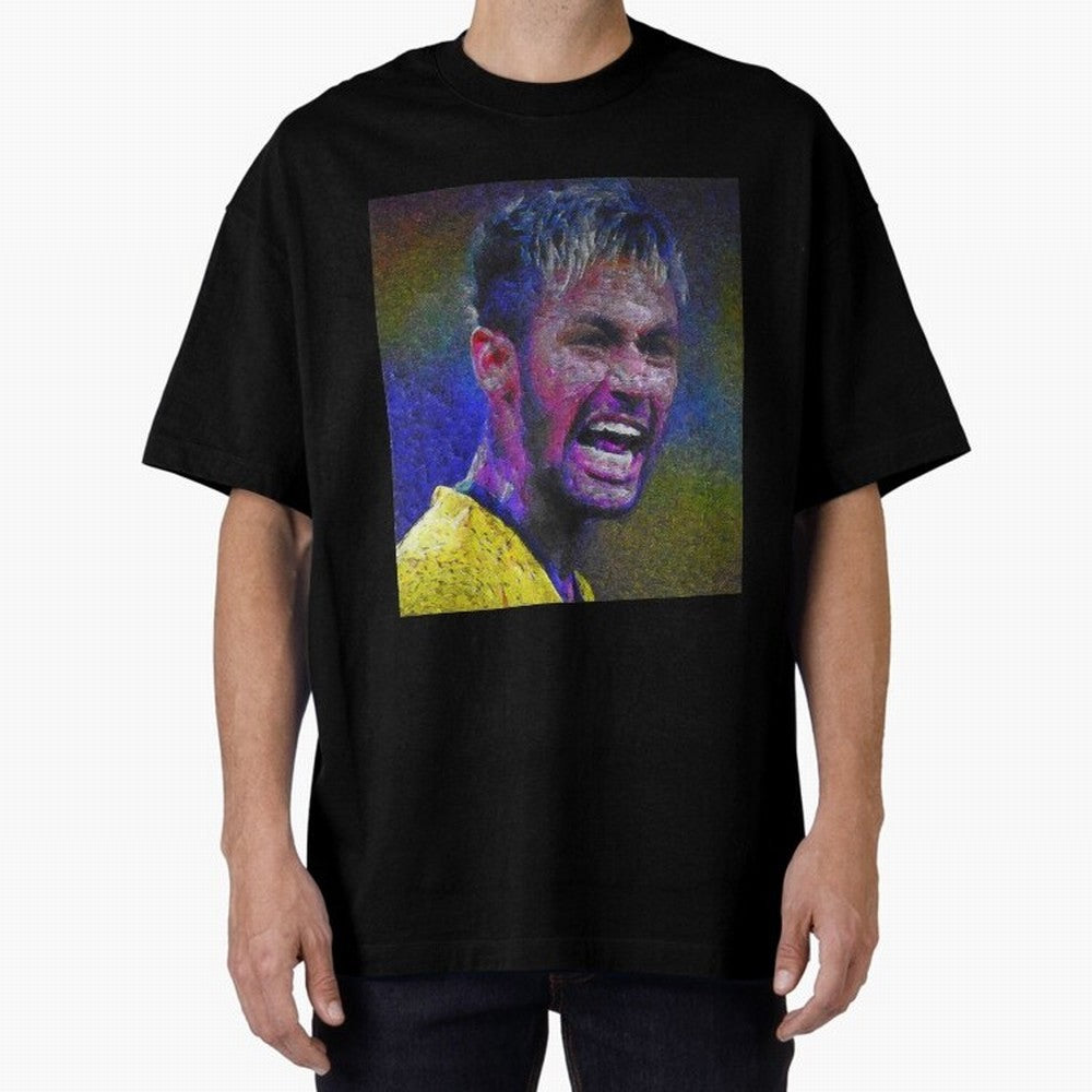 Neymar Poster Panting Art Brazilian Soccer Player Classic T-Shirt Fuel the Hype around FIFA World Cup 2026 USA Canada Mexico for Fans of Messi, CR7 and Mbappe and England, France and Netherlands, Bringing Stadium Memories, Football Loyalty,