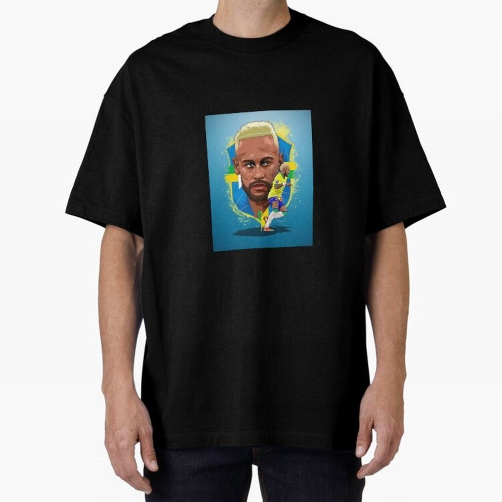 neymar art - neymar illustration T Shirt Oversized T-Shirt Celebrate Every Goal in FIFA World Cup 2026 Group Stage Made for Messi, Neymar and Mbappe, Germany Energy, Classic Soccer Heritage, Championship Pressure, Fan Loyalty and International