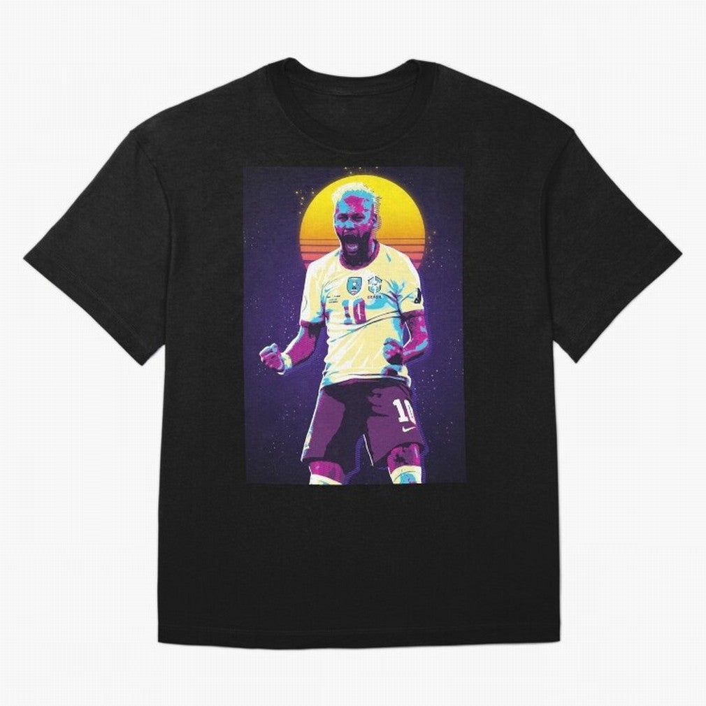 Neymar Jr selebration retro 80s Classic T-Shirt Cheer for FIFA World Cup 2026 Spirit, Highlighting England, Messi, CR7 and Mbappe, Championship Spirit, Famous Goals, Roaring Crowds and International Football Unity; Perfect for Supporters Who Want