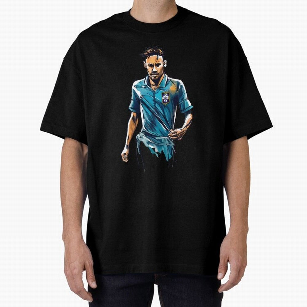 Neymar Jr watercolor drawing Classic T-Shirt Make Every Kick Count in Match Day Hype around FIFA World Cup 2026 Group Stage, Mbappe and Neymar, Argentina, France and Brazil, Retro Football Energy, Iconic Rivalries, Trophy Chase Drama and Stadium