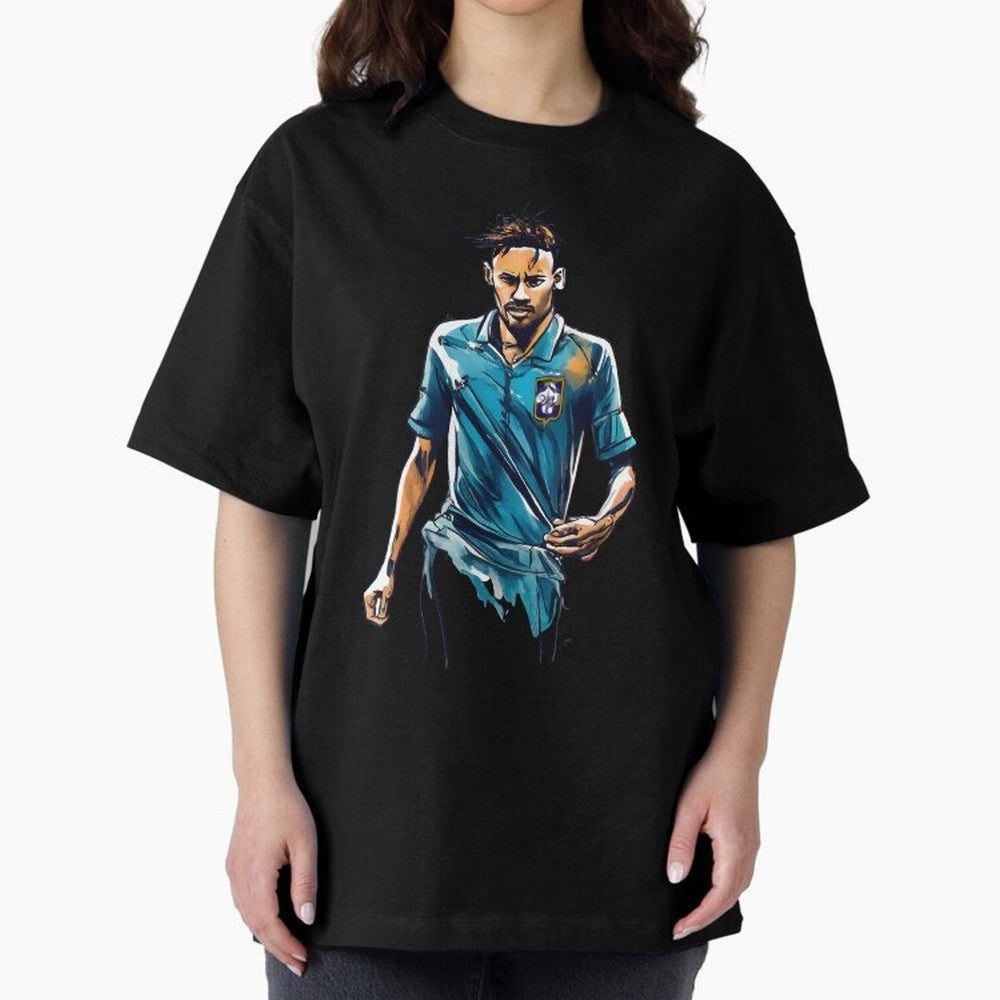 Neymar Jr watercolor drawing Classic T-Shirt Make Every Kick Count in Match Day Hype around FIFA World Cup 2026 Group Stage, Mbappe and Neymar, Argentina, France and Brazil, Retro Football Energy, Iconic Rivalries, Trophy Chase Drama and Stadium