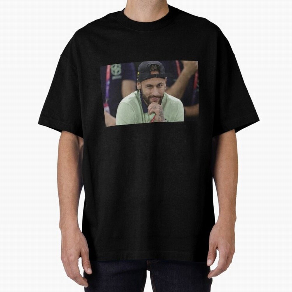 Neymar Jr Oversized T-Shirt Remember Iconic Moments from FIFA World Cup 2026 Group Stage Driven by CR7 and Messi, France and Portugal Energy, Global Supporter Spirit, Legendary Goals, National Colors and Tournament Celebration; Ideal for Football