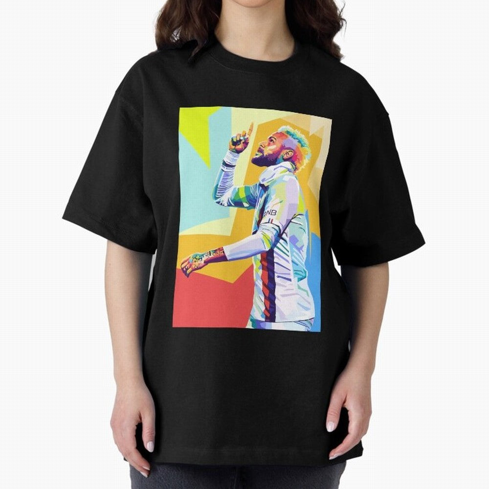 Neymar Jr Wpap pop art Oversized T-Shirt Celebrate Classic Football Spirit in FIFA World Cup 2026 Group Stage Spirit, Centered on Brazil, Portugal and Argentina, Messi, CR7 and Mbappe, Tournament Hype, Historic Matchups, Family Viewing Parties and