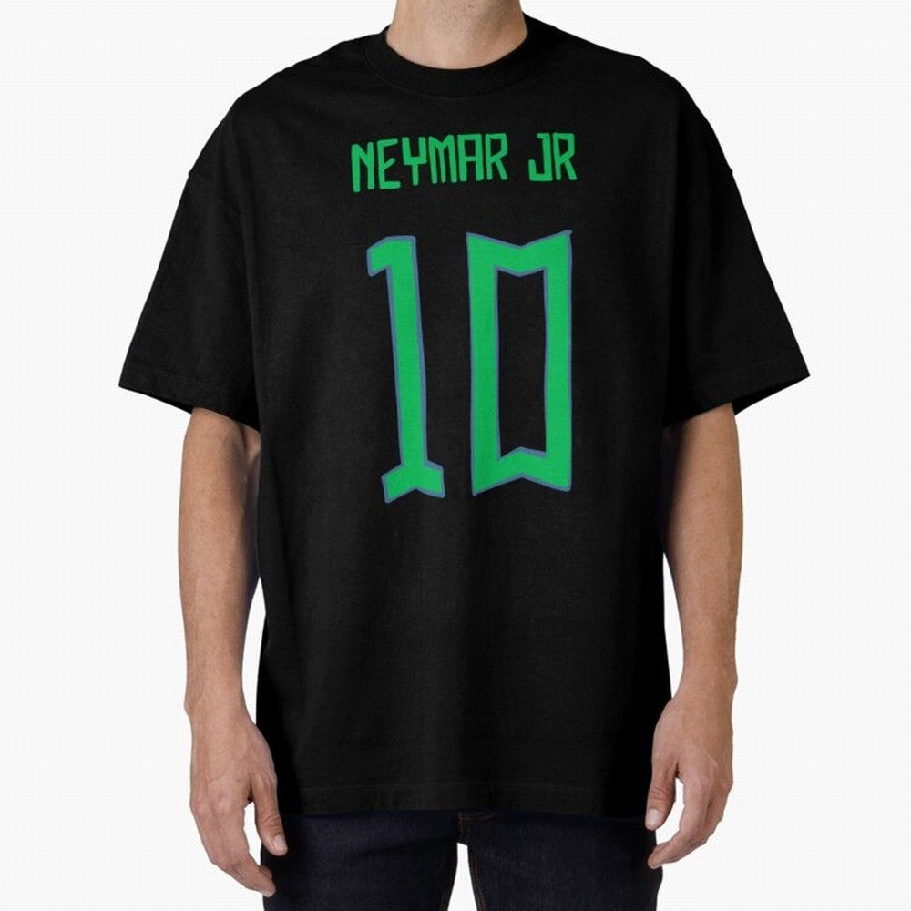 Neymar Jr #10 (Brazil) Oversized T-Shirt Support Iconic Players in FIFA World Cup 2026 Spirit, Built around Argentina, France and Brazil, Neymar, Haaland and Cristiano Ronaldo, Football Passion, Legendary Performances, Festival Vibes and Supporter