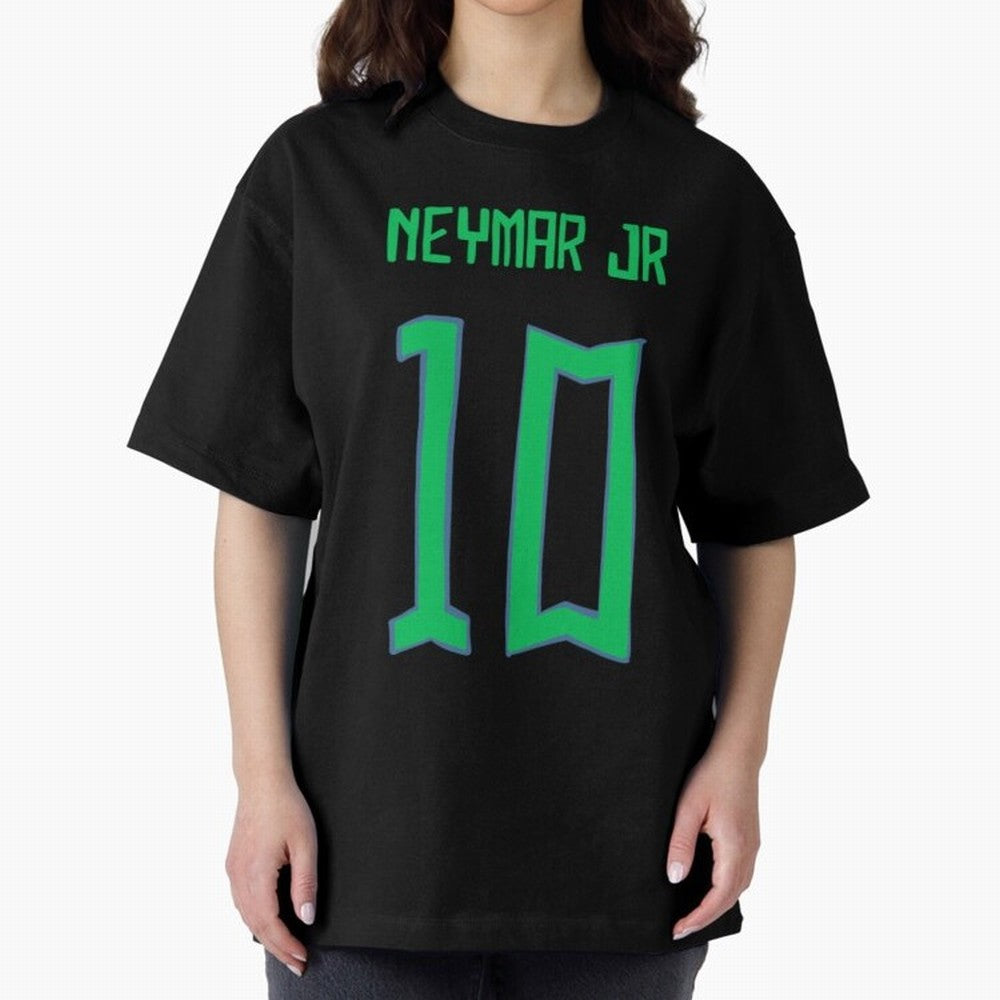 Neymar Jr #10 (Brazil) Oversized T-Shirt Support Iconic Players in FIFA World Cup 2026 Spirit, Built around Argentina, France and Brazil, Neymar, Haaland and Cristiano Ronaldo, Football Passion, Legendary Performances, Festival Vibes and Supporter