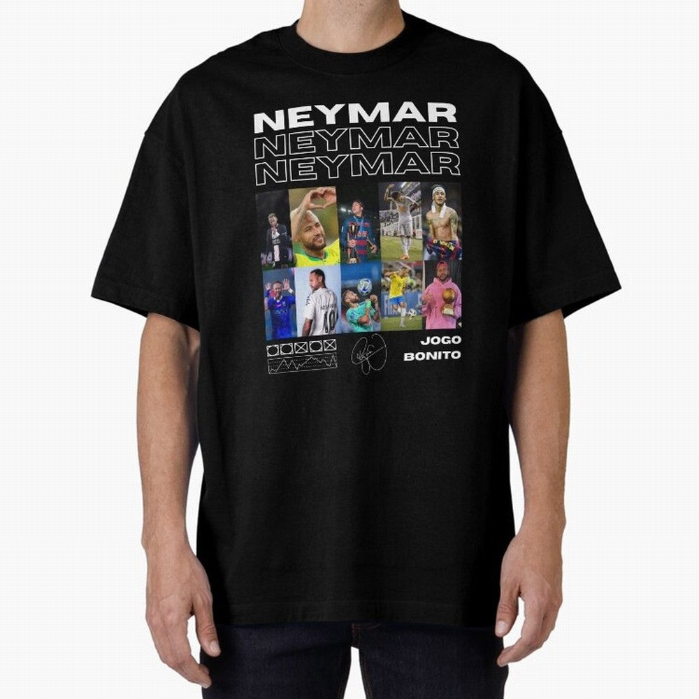 Neymar Jr. Collage Classic T-Shirt Back the Journey through Global Football Passion for FIFA World Cup 2026, Inspired by Neymar, Haaland and Cristiano Ronaldo, Argentina, France and Brazil, Football History, Final Match Energy, Crowd Noise and Once