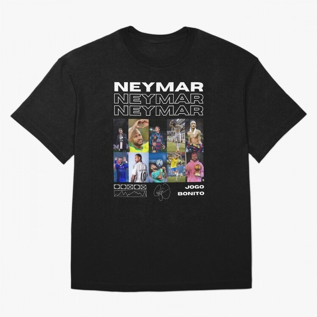 Neymar Jr. Collage Classic T-Shirt Back the Journey through Global Football Passion for FIFA World Cup 2026, Inspired by Neymar, Haaland and Cristiano Ronaldo, Argentina, France and Brazil, Football History, Final Match Energy, Crowd Noise and Once