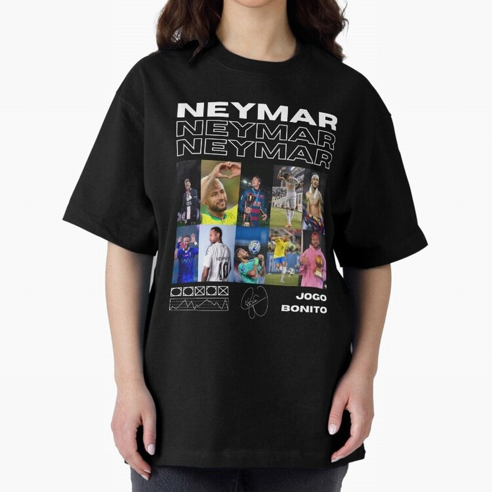 Neymar Jr. Collage Classic T-Shirt Back the Journey through Global Football Passion for FIFA World Cup 2026, Inspired by Neymar, Haaland and Cristiano Ronaldo, Argentina, France and Brazil, Football History, Final Match Energy, Crowd Noise and Once