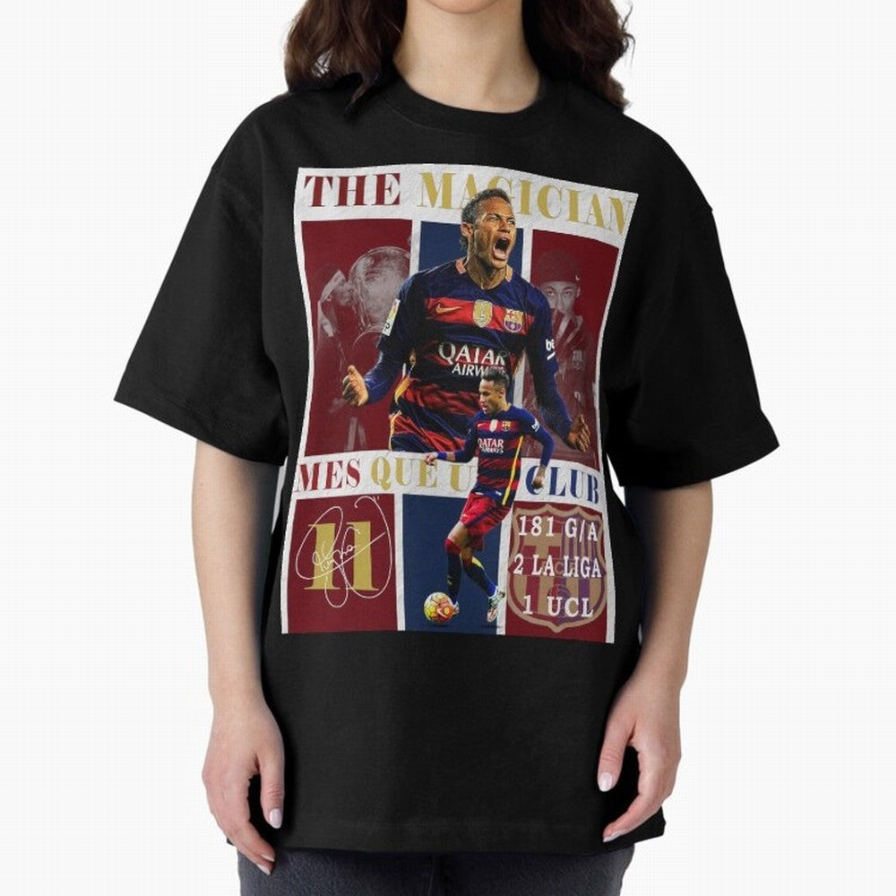 Neymar Jr Barcelona 2015 UCL Poster Classic T-Shirt Fuel FIFA World Cup 2026 for Fans of Cristiano Ronaldo, Haaland and CR7 and Argentina and Brazil, Bringing Stadium Chants, National Pride, Trophy Dreams and Unforgettable Football Memories; Made