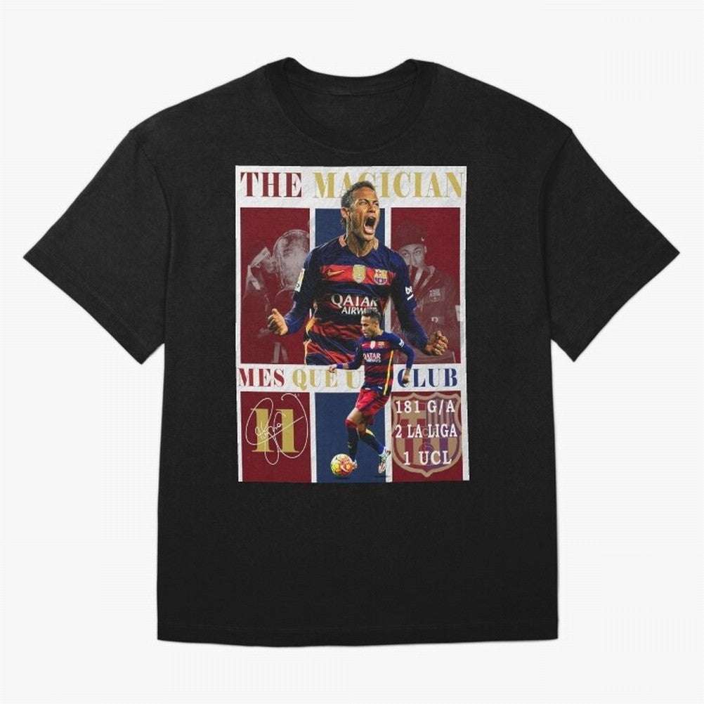 Neymar Jr Barcelona 2015 UCL Poster Classic T-Shirt Fuel FIFA World Cup 2026 for Fans of Cristiano Ronaldo, Haaland and CR7 and Argentina and Brazil, Bringing Stadium Chants, National Pride, Trophy Dreams and Unforgettable Football Memories; Made
