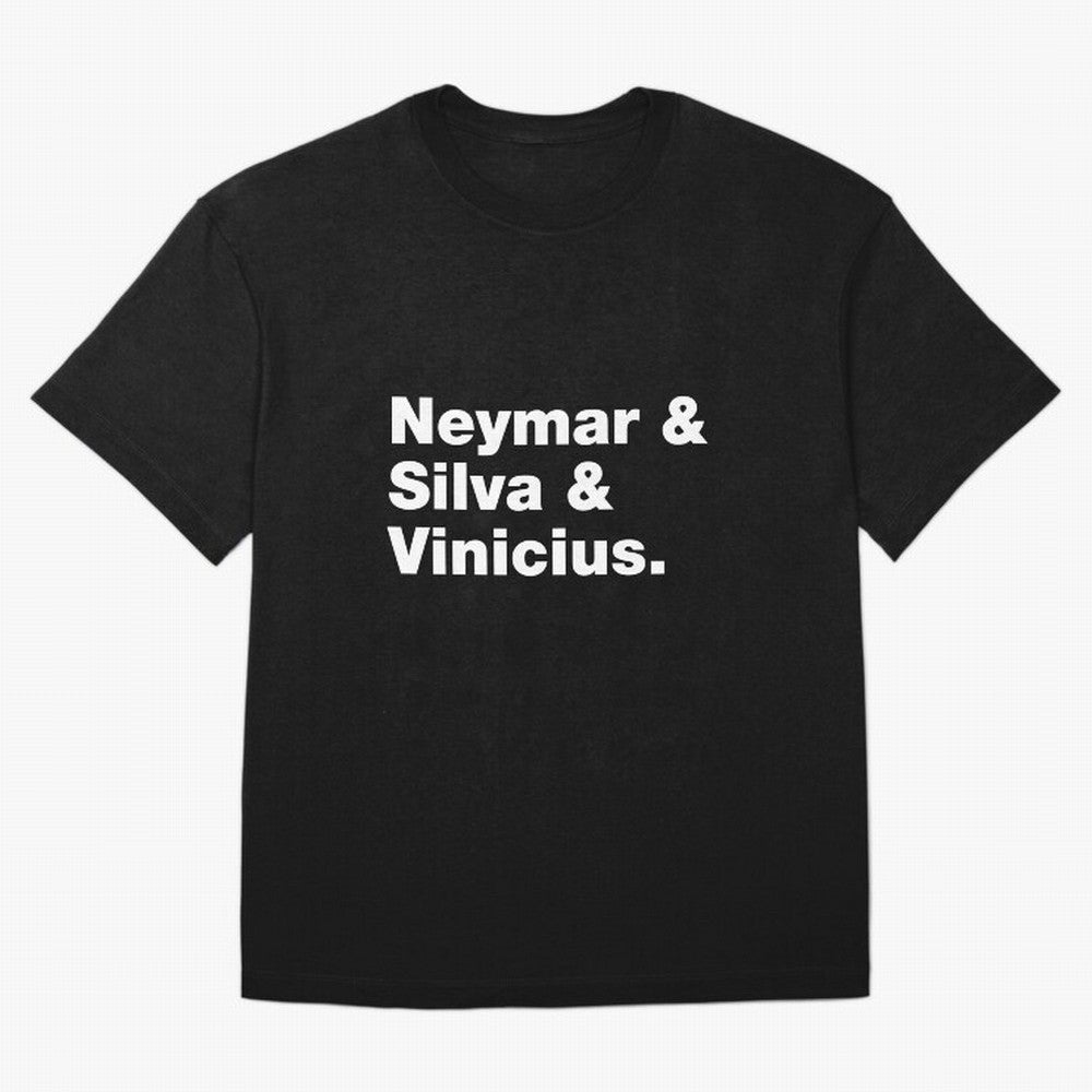 Neymar + Silva + Vinicius - Brazil Brazilian World Cup Squad Team Players Football Soccer Qatar WC 22 Oversized T-Shirt Celebrate Football Dreams Across FIFA World Cup 2026 USA Canada Mexico Driven by Messi, England Energy, Game Day Rituals,