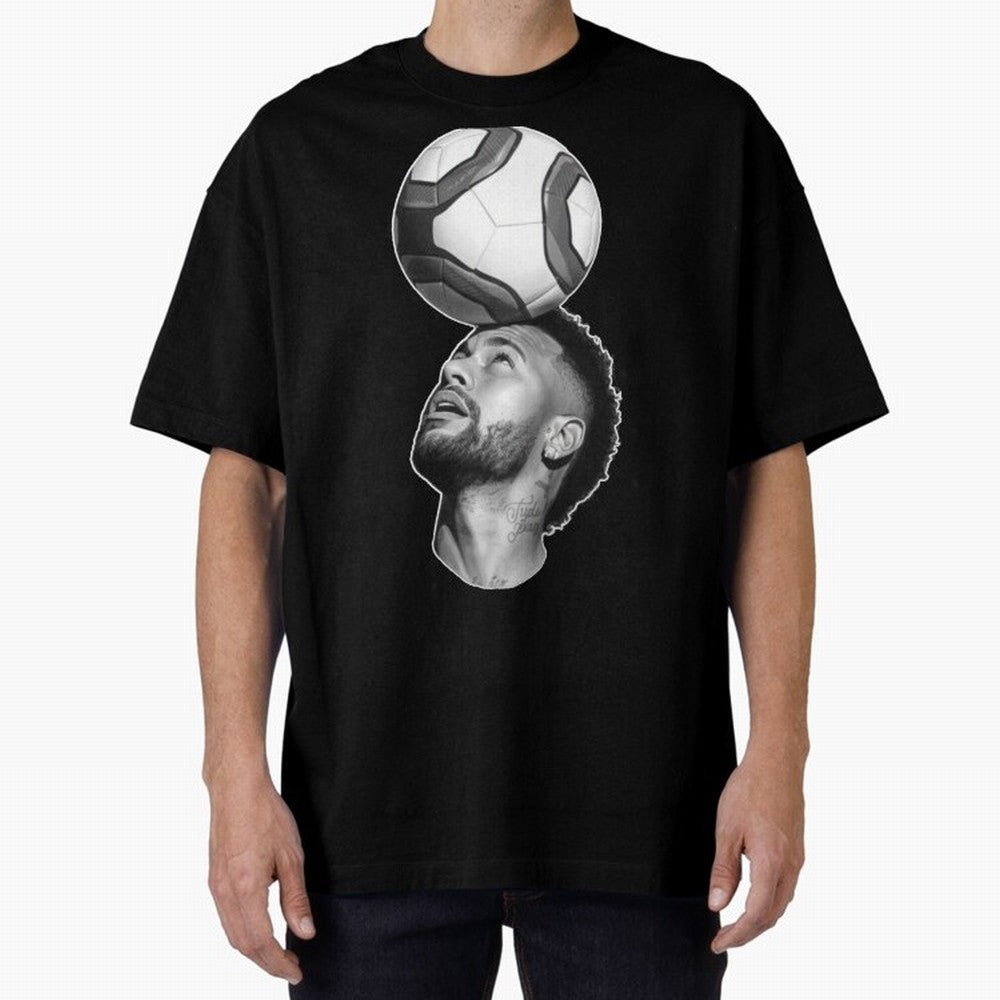 Neymar Jr. ¨C The Art of Balance Oversized T-Shirt Bring Bold Fan Energy to FIFA World Cup 2026 USA Canada Mexico Spirit, Celebrating Portugal, Spain and Germany, Messi and Cristiano Ronaldo, Retro Football Energy, Iconic Rivalries, Trophy Chase