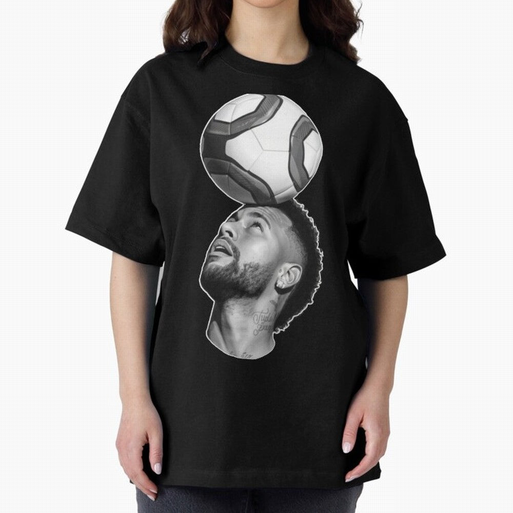 Neymar Jr. ¨C The Art of Balance Oversized T-Shirt Bring Bold Fan Energy to FIFA World Cup 2026 USA Canada Mexico Spirit, Celebrating Portugal, Spain and Germany, Messi and Cristiano Ronaldo, Retro Football Energy, Iconic Rivalries, Trophy Chase