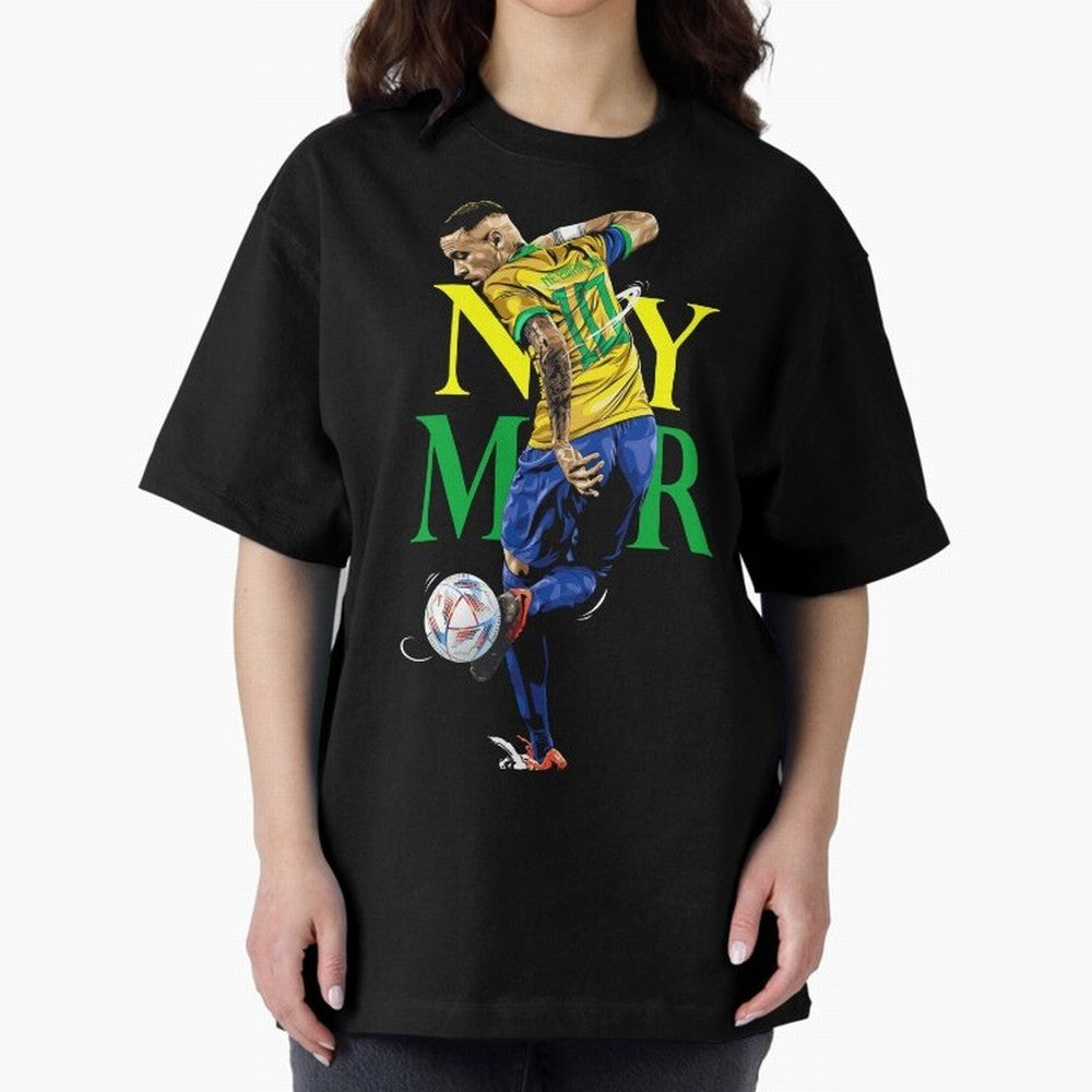 Neymar JR Brazil Oversized T-Shirt Honor the Football Icons of Global Football Passion for FIFA World Cup 2026 USA Canada Mexico, with Cristiano Ronaldo, Haaland and CR7, Portugal, Tournament Hype, Historic Matchups, Family Viewing Parties and