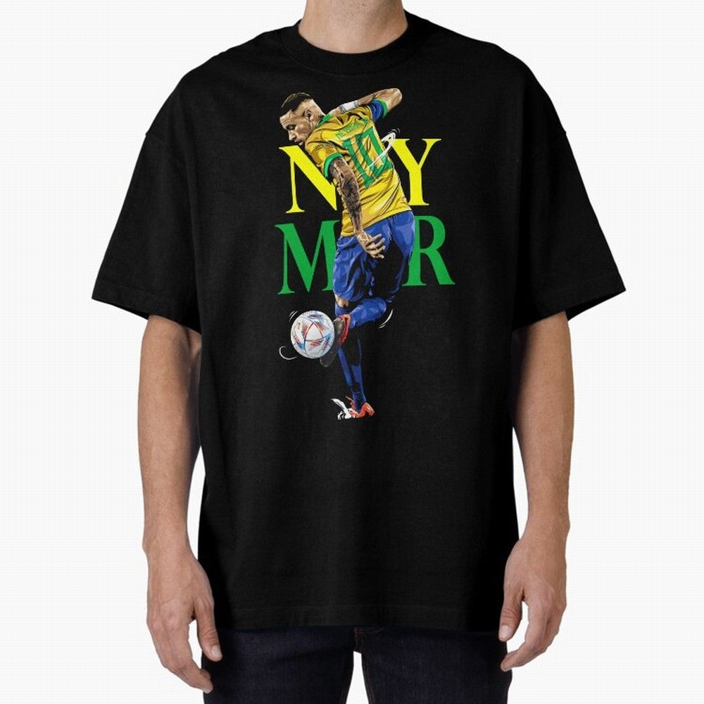 Neymar JR Brazil Oversized T-Shirt Honor the Football Icons of Global Football Passion for FIFA World Cup 2026 USA Canada Mexico, with Cristiano Ronaldo, Haaland and CR7, Portugal, Tournament Hype, Historic Matchups, Family Viewing Parties and