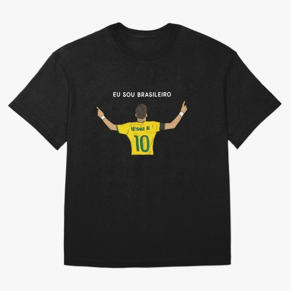 Neymar Jr Brazil Oversized T-Shirt Join the Countdown to the FIFA World Cup 2026 Journey through Mbappe and Neymar Highlights, France and Portugal Pride, Sports Nostalgia, International Competition, Famous Players and Unforgettable Victories;