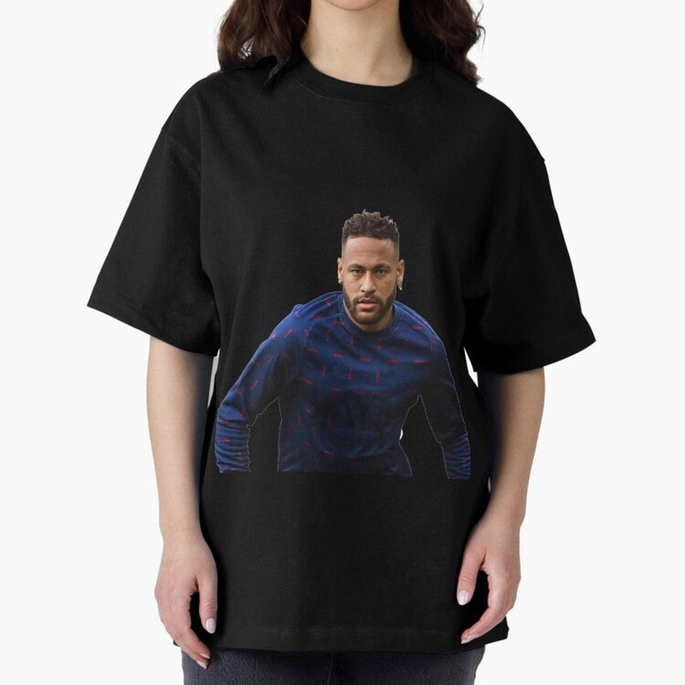 Neymar Junior Sticker Oversized T-Shirt Stand with FIFA World Cup 2026 with Messi, CR7 and Mbappe, England, France and Netherlands Energy, Classic Soccer Heritage, Championship Pressure, Fan Loyalty and International Pride; Perfect for Supporters