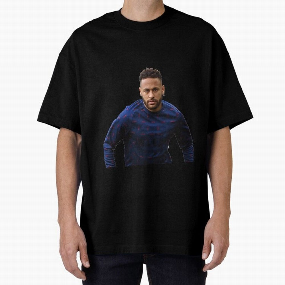 Neymar Junior Sticker Oversized T-Shirt Stand with FIFA World Cup 2026 with Messi, CR7 and Mbappe, England, France and Netherlands Energy, Classic Soccer Heritage, Championship Pressure, Fan Loyalty and International Pride; Perfect for Supporters