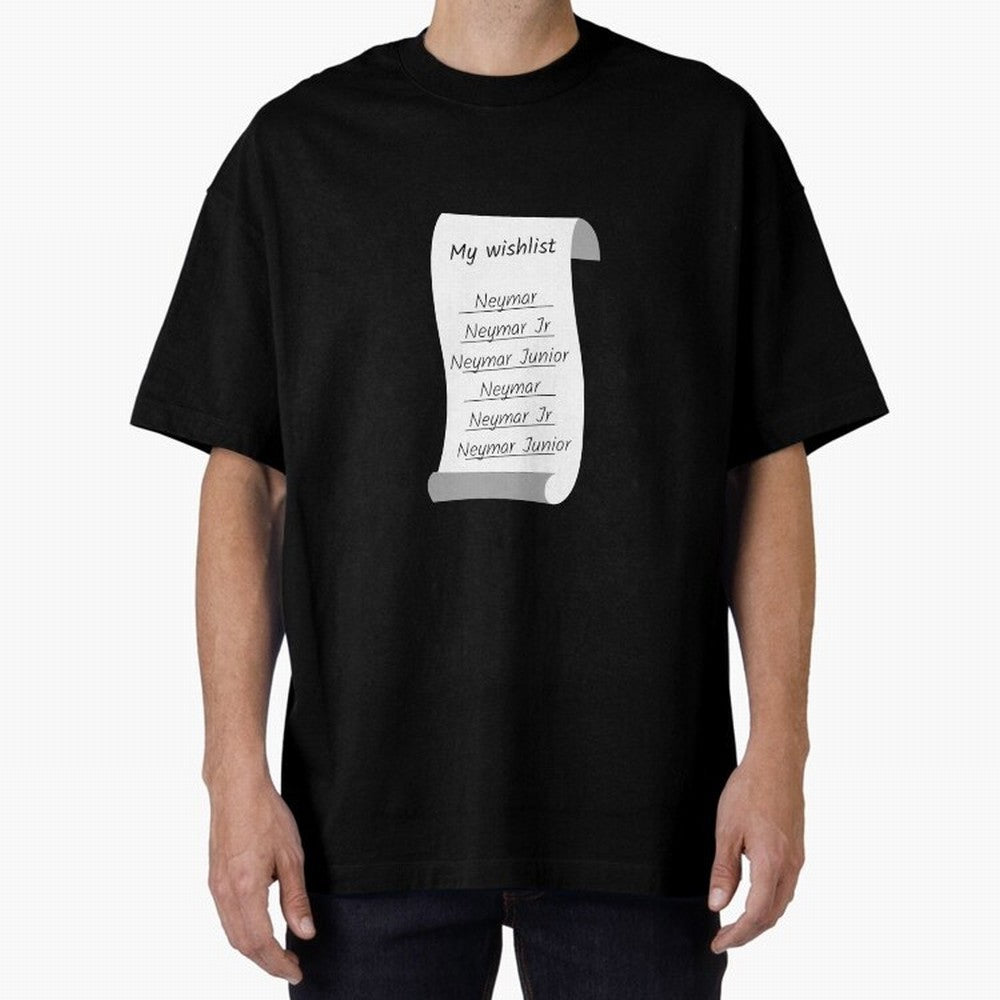 My Wishlist Neymar Jr Neymar Neymar Junior Oversized T-Shirt Fuel Your Fan Pride for FIFA World Cup 2026 USA Canada Mexico Highlighting Neymar, Haaland and Cristiano Ronaldo, Spain Energy, Stadium Memories, Football Loyalty, International Chants