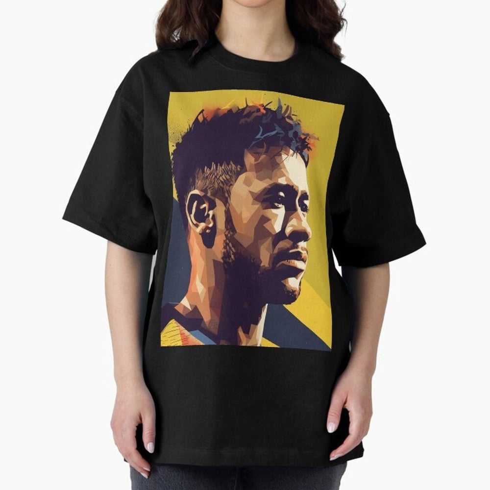 Neymar Jr art Oversized T-Shirt Carry National Pride through Match Day Hype around FIFA World Cup 2026 Group Stage, Neymar, England, France and Netherlands, Tournament Hype, Historic Matchups, Family Viewing Parties and Global Sports Pride; Created