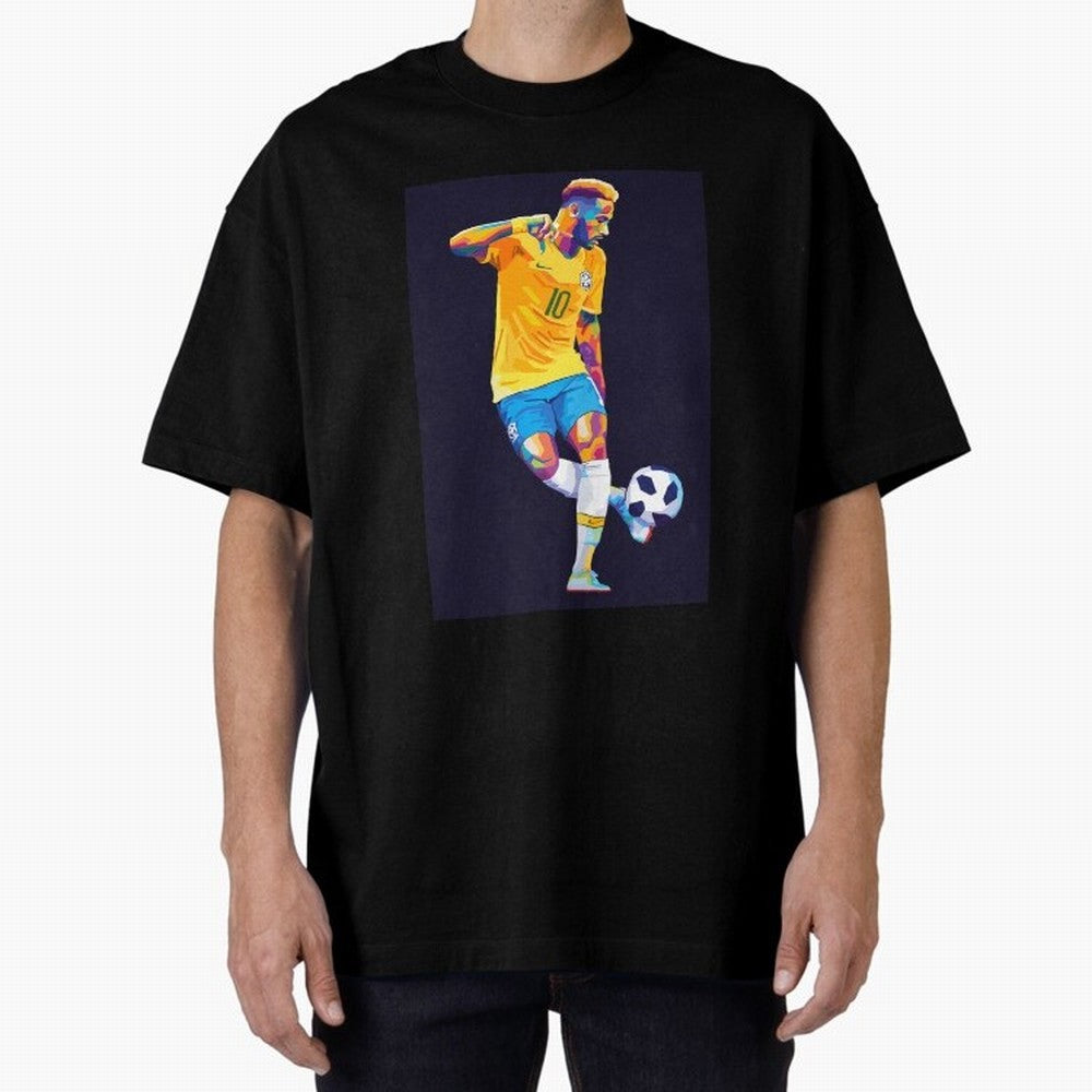 Neymar Jr Wpap pop art Oversized T-Shirt Show Support during FIFA World Cup 2026 Spirit, Capturing Portugal, Neymar, Worldwide Fan Energy, Dramatic Goals, Stadium Lights and Championship Celebrations; Perfect for Fans, Collectors, Family