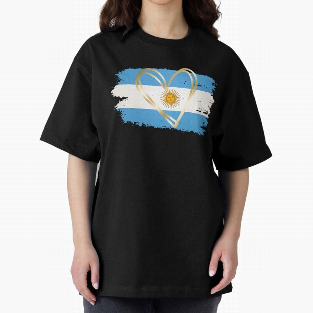 ARGENTINA FLAG WITH GOLDEN HEART Classic T-Shirt Celebrate the Magic of FIFA World Cup 2026 Group Stage Spirit, Driven by Portugal, Messi, Match Day Excitement, Supporter Culture, Golden Goals and Global Football Passion; Perfect for Supporters Who