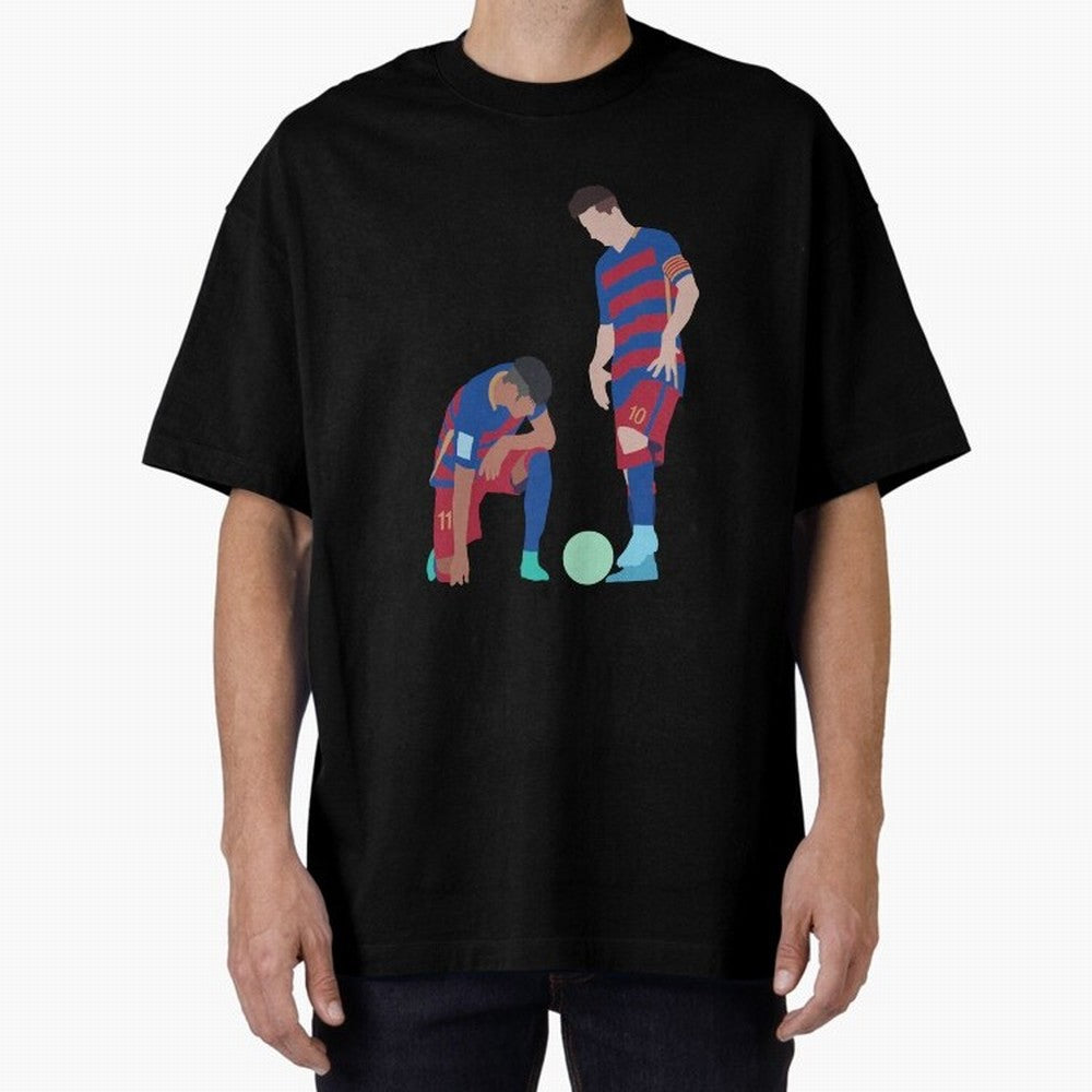 Messi and Neymar Football Free Kick Classic T-Shirt Bring a Vintage Feel to FIFA World Cup 2026 USA Canada Mexico for Fans of CR7 and Messi and Argentina, Bringing Goal Celebration Energy, Supporter Heritage, Football Icons and Worldwide Tournament
