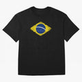 Brazil Flag Design Oversized T-Shirt Represent the Passion of Match Day Hype around FIFA World Cup 2026, Mbappe and Neymar, France and Portugal, Stadium Memories, Football Loyalty, International Chants and Championship Tradition; Ideal for Fans Who