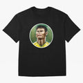 Footballicature : Thiago Silva Classic T-Shirt Honor Football Greatness during Global Football Passion for FIFA World Cup 2026 Group Stage, Highlighting Neymar, Portugal, Spain and Germany, Football Festival Excitement, Trophy Ambitions, Country