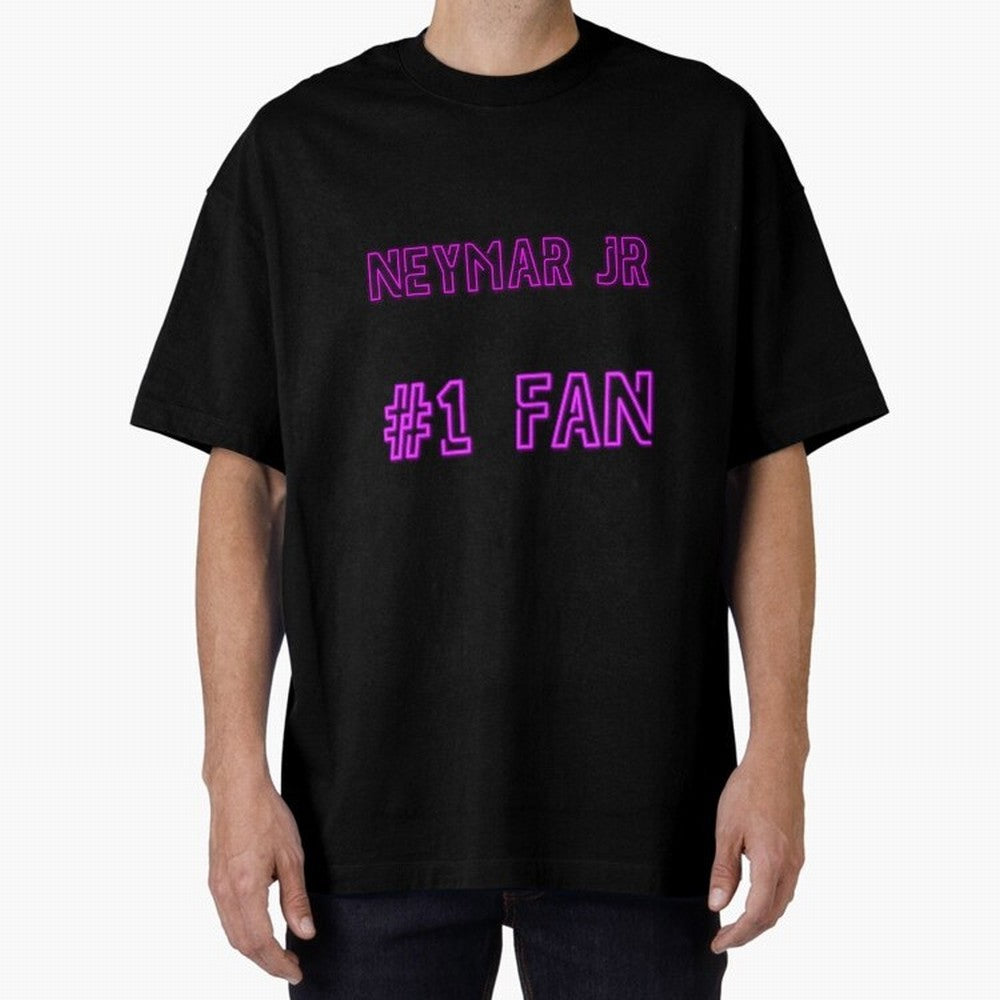 Neymar Jr #1 fan Oversized T-Shirt Show Passion for the Stars of the FIFA World Cup 2026 Journey through Mbappe and Neymar Highlights, France and Portugal Pride, Classic Soccer Heritage, Championship Pressure, Fan Loyalty and International Pride;
