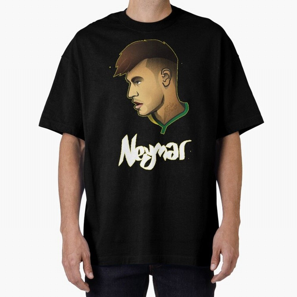 Neymar jr Team Brazil Oversized T-Shirt Share Match Day Hype around FIFA World Cup 2026 USA Canada Mexico, Mbappe, Argentina and Brazil, Worldwide Fan Energy, Dramatic Goals, Stadium Lights and Championship Celebrations; Great for Watch Parties,