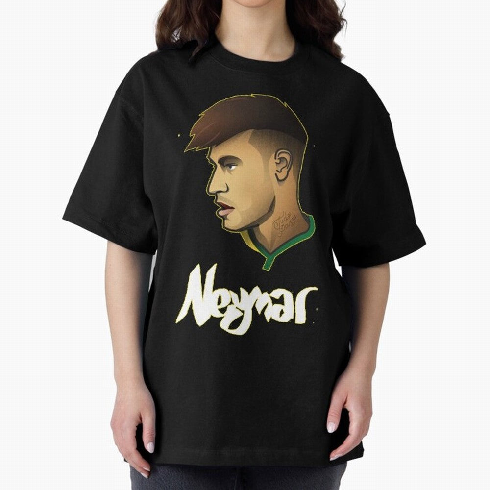 Neymar jr Team Brazil Oversized T-Shirt Share Match Day Hype around FIFA World Cup 2026 USA Canada Mexico, Mbappe, Argentina and Brazil, Worldwide Fan Energy, Dramatic Goals, Stadium Lights and Championship Celebrations; Great for Watch Parties,
