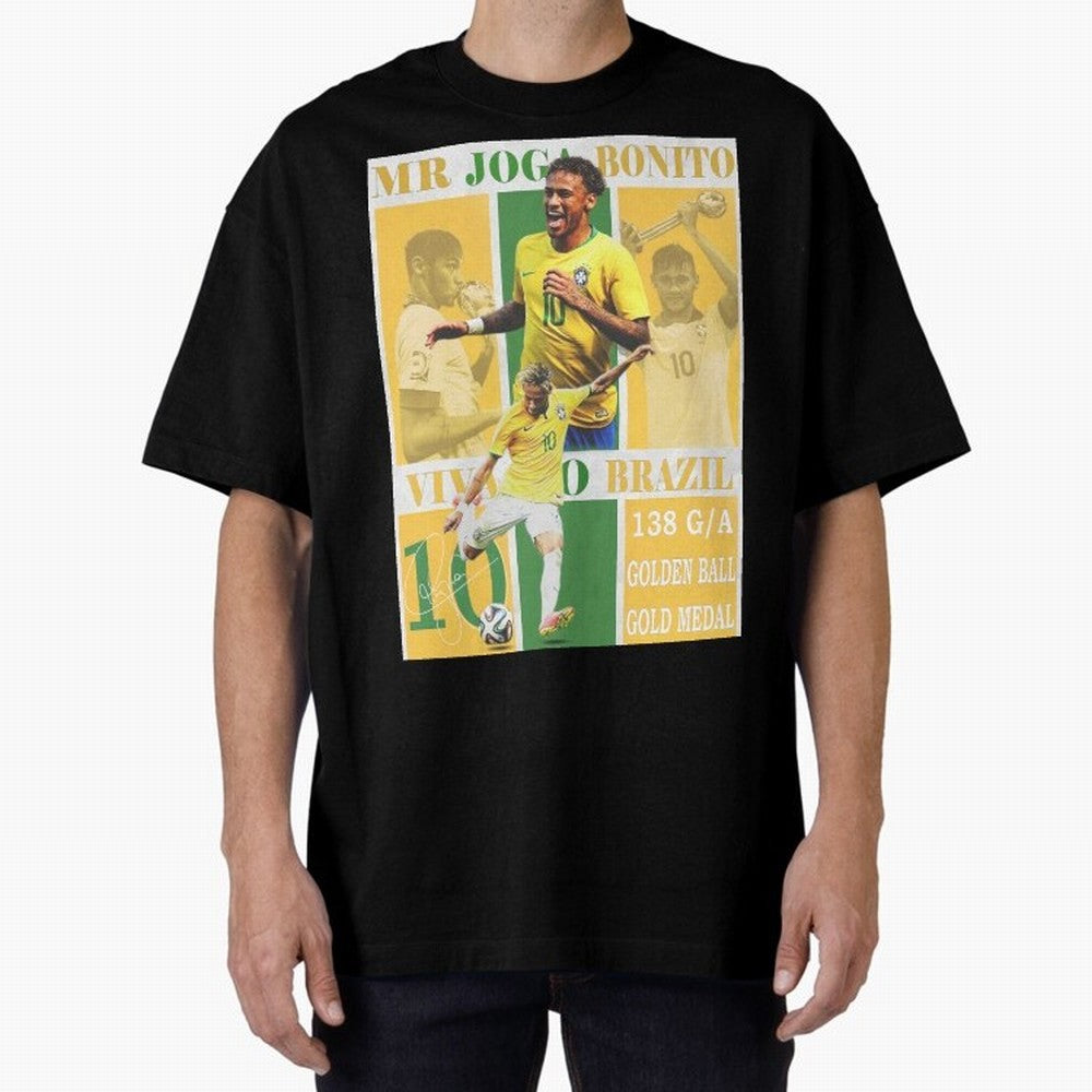 Neymar Jr Brazil National Team Soccer Poster - Iconic Selecao Art Print Classic T-Shirt Celebrate FIFA World Cup 2026 USA Canada Mexico for Fans of Mbappe and Neymar and France and Portugal, Bringing Football Passion, Legendary Performances,