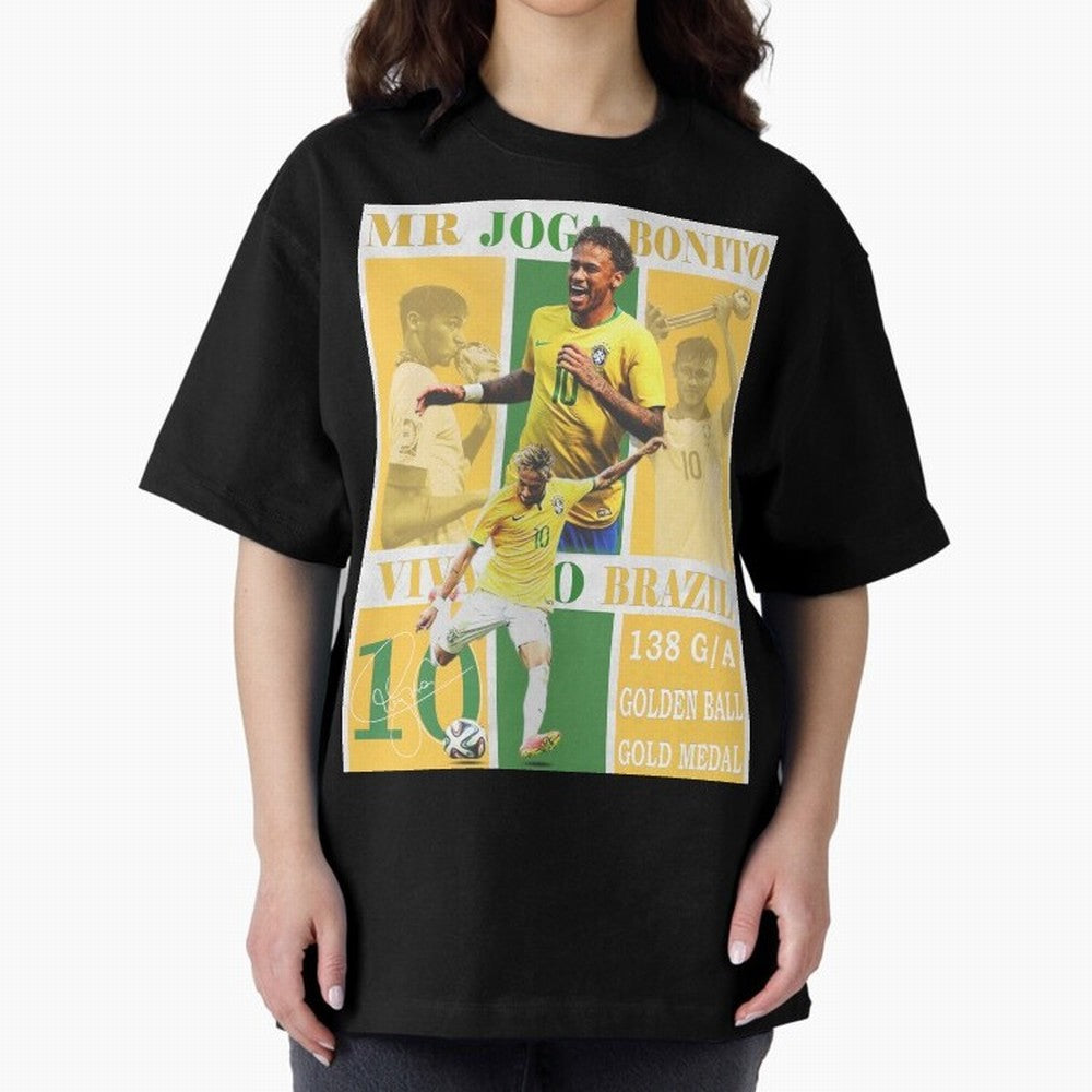 Neymar Jr Brazil National Team Soccer Poster - Iconic Selecao Art Print Classic T-Shirt Celebrate FIFA World Cup 2026 USA Canada Mexico for Fans of Mbappe and Neymar and France and Portugal, Bringing Football Passion, Legendary Performances,